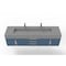 Castello Usa Nile 72" Wall Mounted  Blue Vanity With Gray Top And Chrome Handles CB-MC-72BLU-CHR-2053-GR - alternate 6